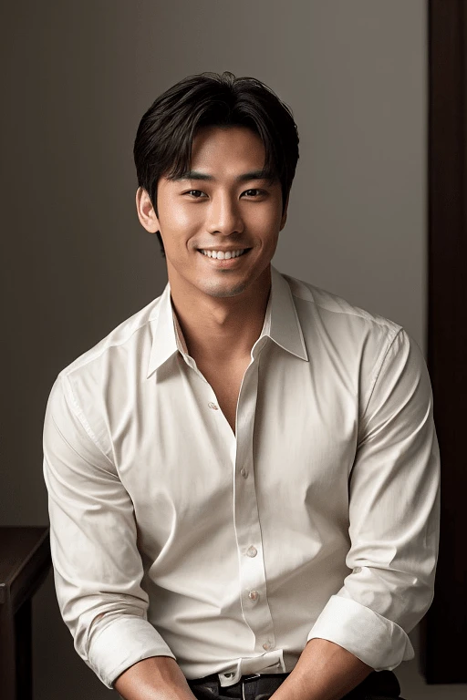 SFW portrait of Kenji, a fictional adult profile, age 33