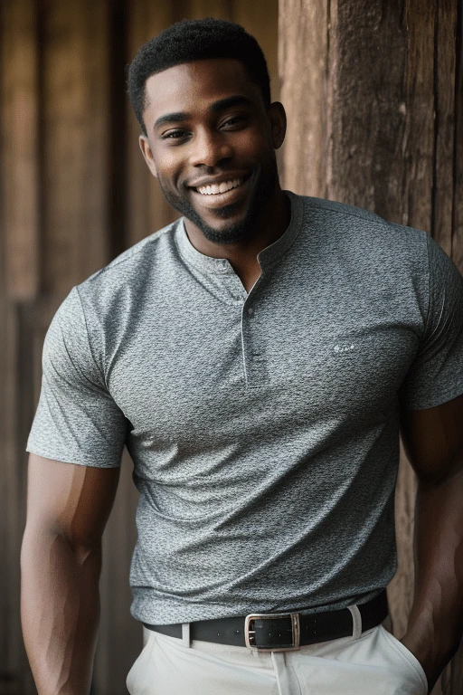 SFW portrait of Malik, a fictional adult profile, age 30
